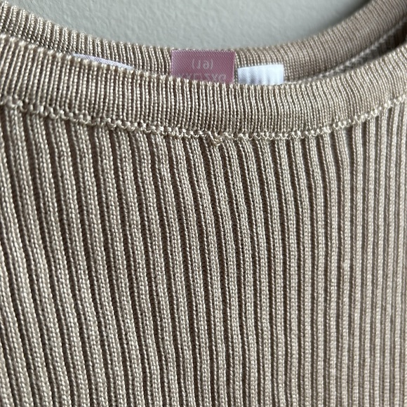 5/$25 No Boundaries Form Fitting Dress with Chain Straps, Tan, Size XXL (19) - Picture 3 of 8